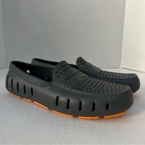 Floaters Water Shoes Boat Country Club Drivers Black Asphalt Flame Orange size 9